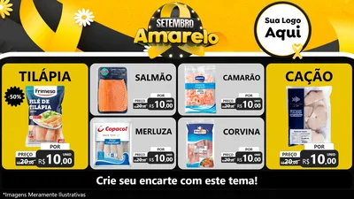 Modelo de TV para TV Horizontal com o tema Setembro Amarelo para Peixaria