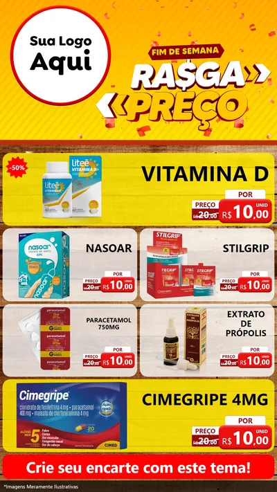 Modelo de TV para TV Vertical com o tema Fim de Semana Rasga Preços para Farmácia