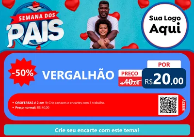 Modelo de Cartaz para Cartaz A4 Horizontal com o tema Semana Dos Pais para Ferragens