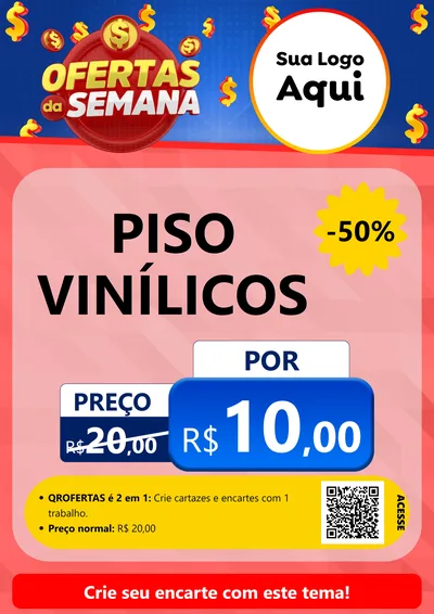 Modelo de Cartaz para Cartaz A4 Vertical com o tema Ofertas Da Semana para Material para Construção