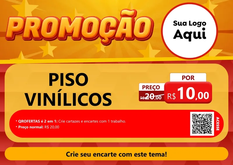 Modelo de Cartaz para Cartaz A4 Horizontal com o tema Promoção para Material para Construção