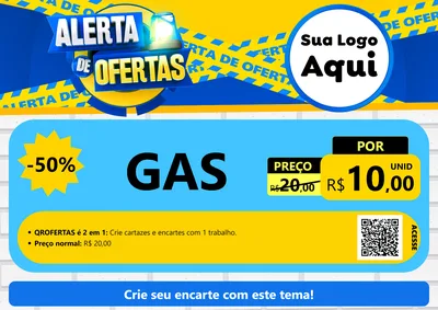 Modelo de Cartaz para Cartaz A4 Horizontal com o tema Alerta de Ofertas para Água e gás