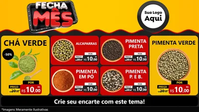 Modelo de TV para TV Horizontal com o tema Fecha Mês para Produtos Naturais