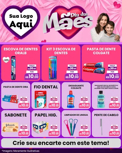 Modelo de Rede Social para Feed Instagram com o tema Dia das Mães para Higiene Pessoal