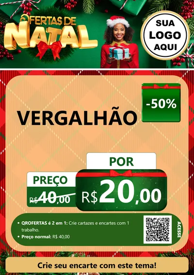 Modelo de Cartaz para Cartaz A4 Vertical com o tema Ofertas de Natal para Ferragens