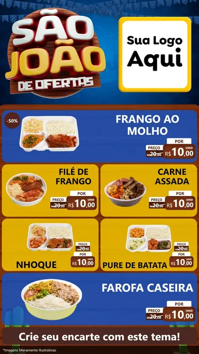 Modelo de TV para TV Vertical com o tema São João Ofertas Imbatíveis! - Junina para Restaurante