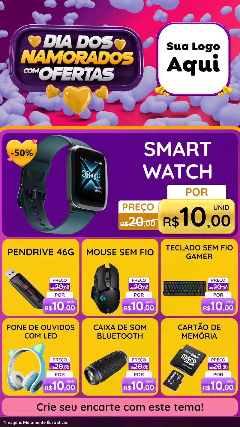 Modelo de Rede Social para Stories com o tema Dia Dos Namorados Com Ofertas para Informática