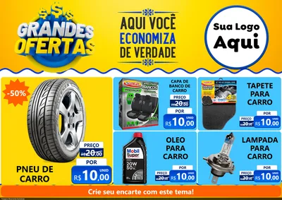 Modelo de Encarte para Encarte A4 Horizontal com o tema Grandes Ofertas para Auto peças