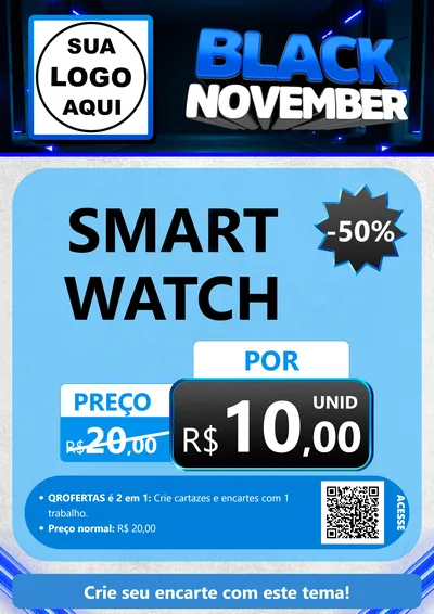 Modelo de Cartaz para Cartaz A4 Vertical com o tema Black November para Informática