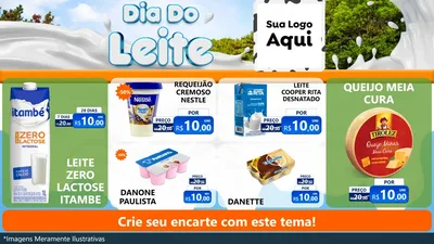 Modelo de TV para TV Horizontal com o tema Dia Do Leite para Frios e Laticínios