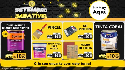 Modelo de TV para TV Horizontal com o tema Setembro Imbatível para Tintas e Ferramentas