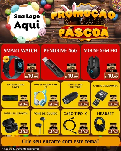Modelo de Rede Social para Feed Instagram com o tema Promoção Páscoa para Informática
