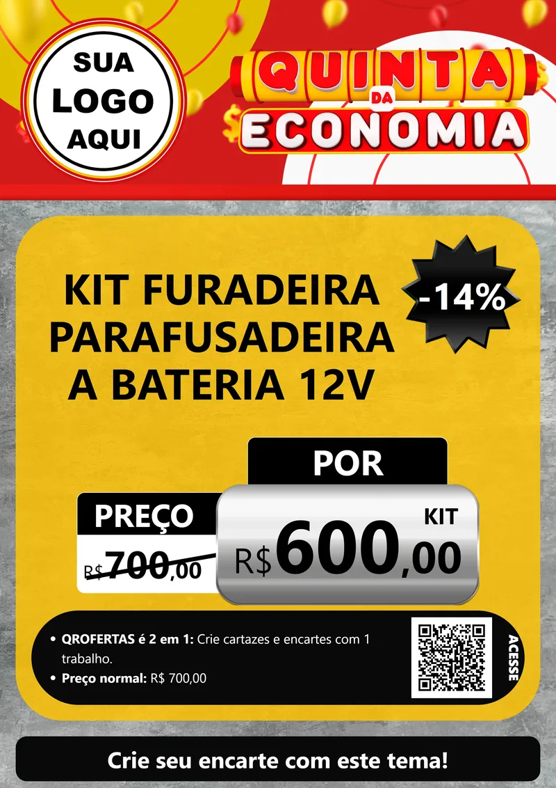 Modelo de Cartaz para Cartaz A4 Vertical com o tema Quinta da Economia para Maquinas e Ferramentas