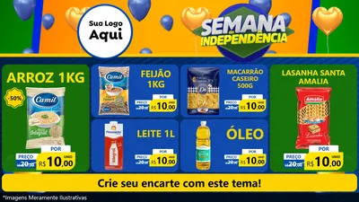 Modelo de TV para TV Horizontal com o tema Semana da Independência para Supermercado