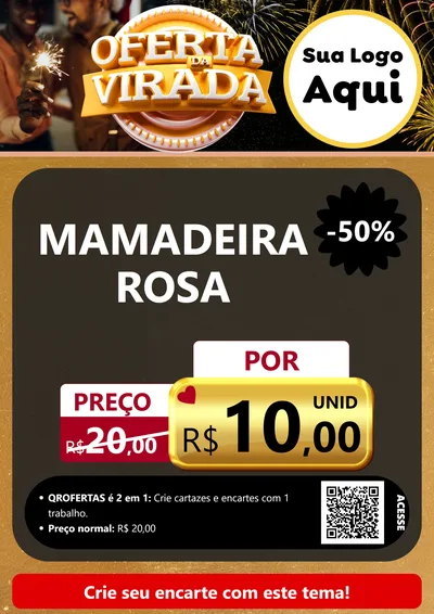 Modelo de Cartaz para Cartaz A4 Vertical com o tema Oferta da Virada para Bebês