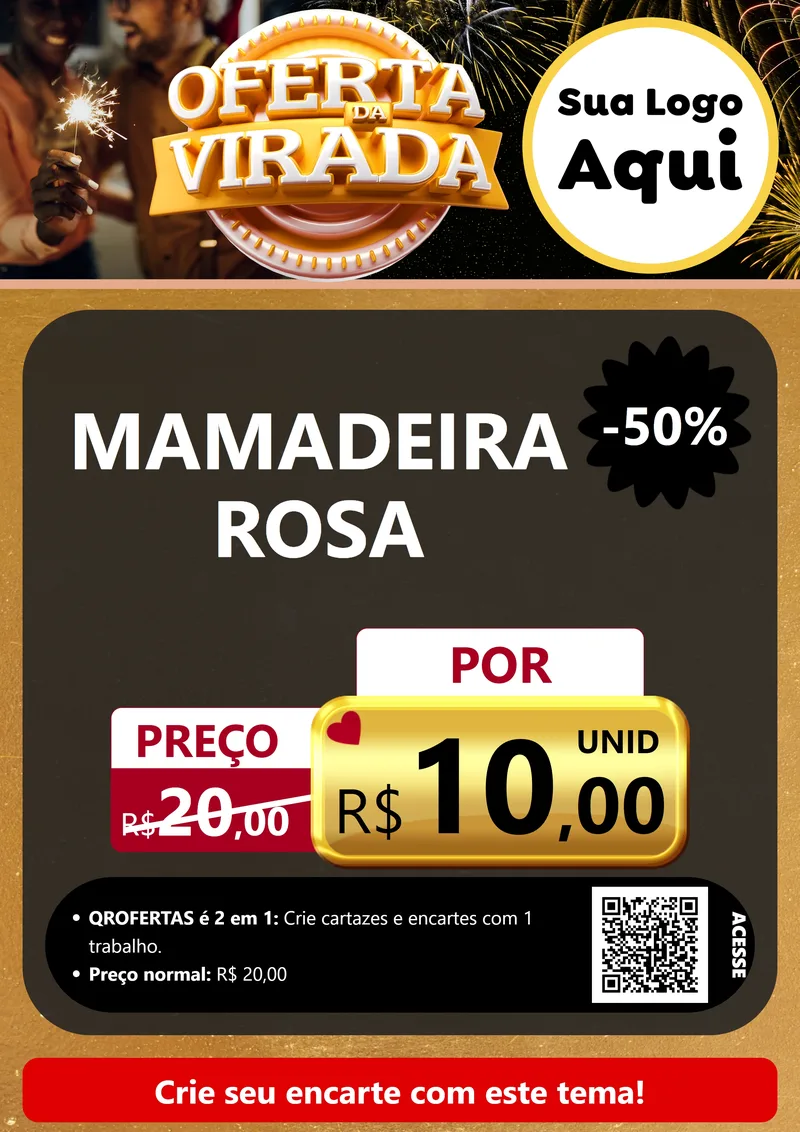 Modelo de Cartaz para Cartaz A4 Vertical com o tema Oferta da Virada para Bebês