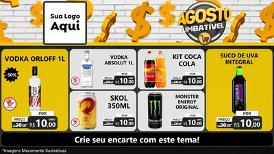 Modelo de TV para TV Horizontal com o tema Agosto imbatível para Distribuidora de bebidas