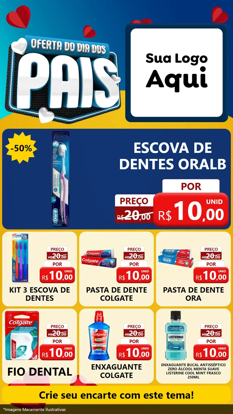 Modelo de Rede Social para Stories com o tema Oferta Do Dia Dos Pais para Higiene Pessoal