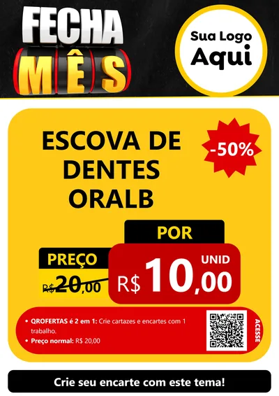 Modelo de Cartaz para Cartaz A4 Vertical com o tema Fecha Mês para Higiene Pessoal