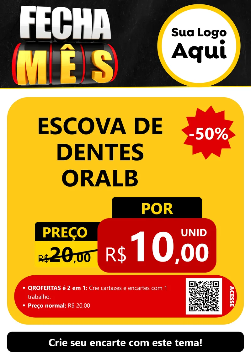 Modelo de Cartaz para Cartaz A4 Vertical com o tema Fecha Mês para Higiene Pessoal