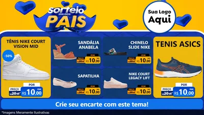 Modelo de TV para TV Horizontal com o tema Sorteio Dia dos Pais para Calçados