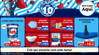 Modelo de TV para TV Horizontal com o tema Papai Nota 10 para Produtos para Piscina