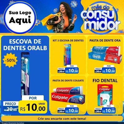 Modelo de Rede Social para Feed Facebook com o tema Mês do Consumidor para Higiene Pessoal