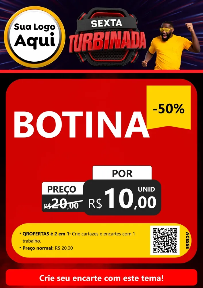 Modelo de Cartaz para Cartaz A4 Vertical com o tema Sexta Turbinada para Agropecuária