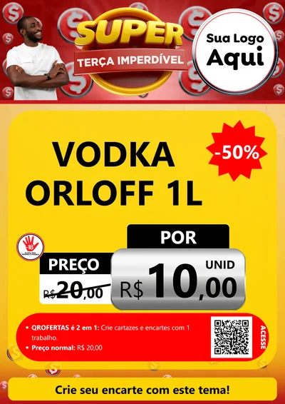 Modelo de Cartaz para Cartaz A4 Vertical com o tema Super Terça Imperdível para Distribuidora de bebidas
