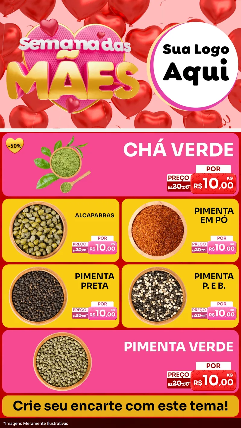 Modelo de TV para TV Vertical com o tema Semana Das Mães para Produtos Naturais