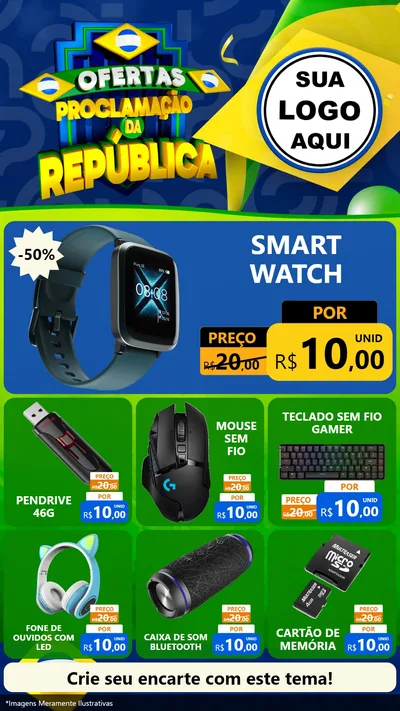 Modelo de Rede Social para Stories com o tema Ofertas Proclamação da República para Informática