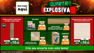 Modelo de TV para TV Horizontal com o tema Quarta Explosiva para Pisos e revestimentos