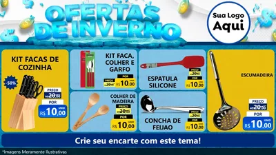 Modelo de TV para TV Horizontal com o tema Ofertas de Inverno para Utilidades Domésticas
