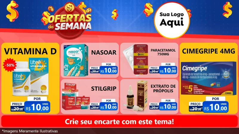 Modelo de TV para TV Horizontal com o tema Ofertas Da Semana para Farmácia