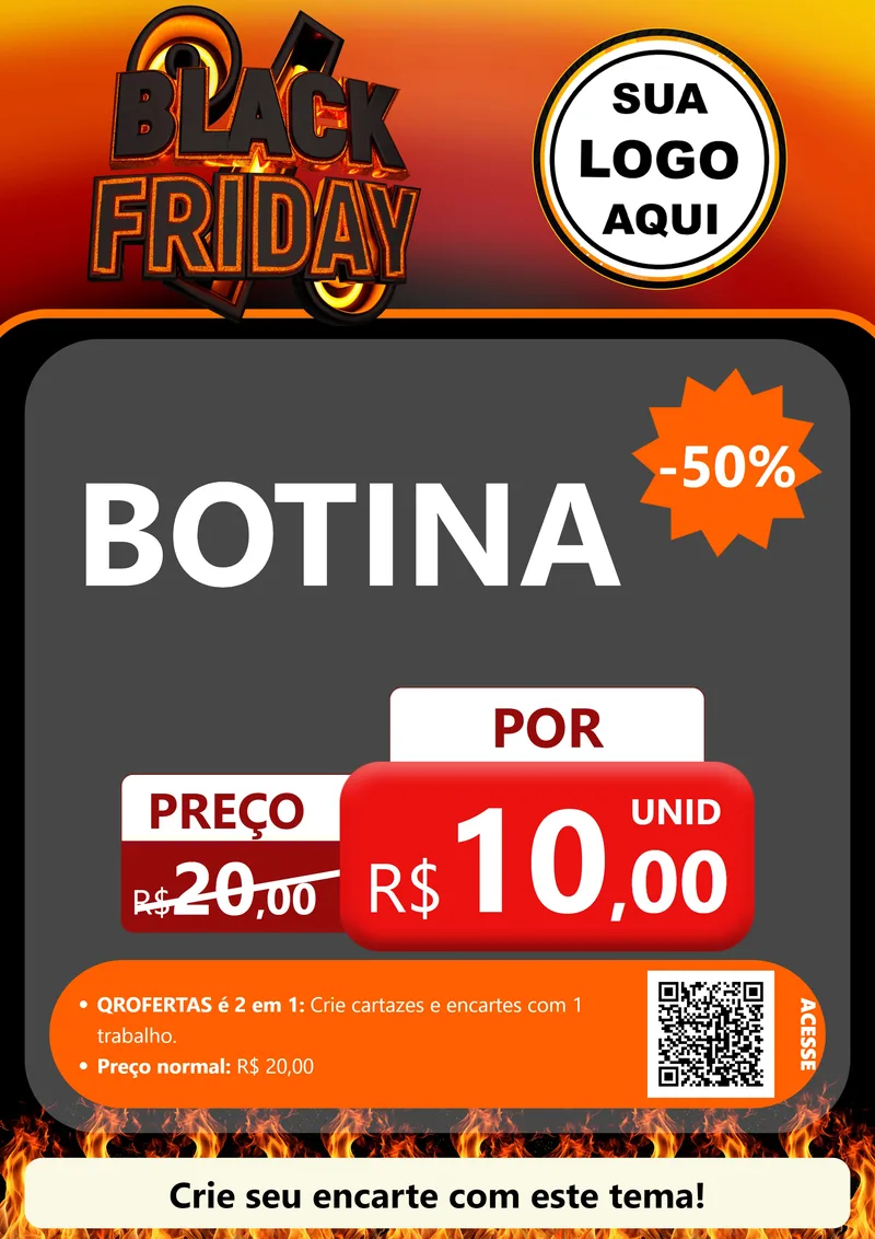 Modelo de Cartaz para Cartaz A4 Vertical com o tema Black Friday para Agropecuária