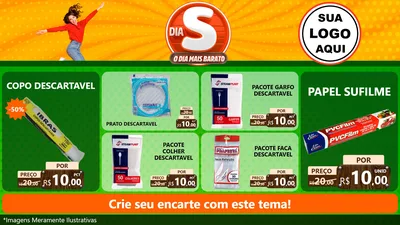 Modelo de TV para TV Horizontal com o tema Dia S - O Dia Mais Barato para Embalagens