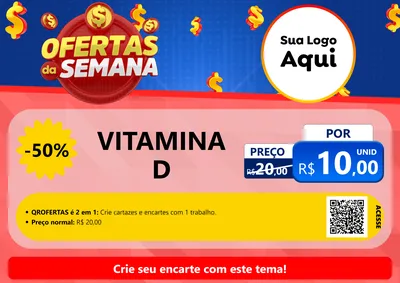 Modelo de Cartaz para Cartaz A4 Horizontal com o tema Ofertas Da Semana para Farmácia