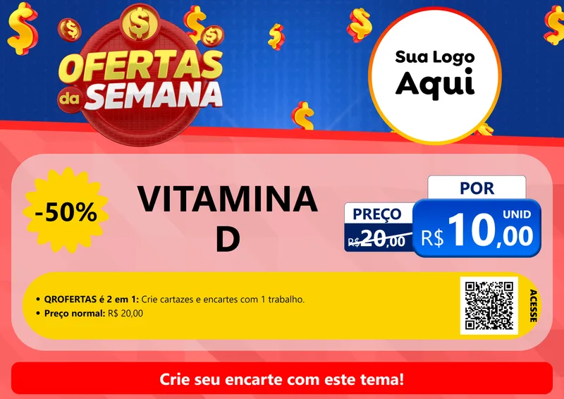 Modelo de Cartaz para Cartaz A4 Horizontal com o tema Ofertas Da Semana para Farmácia