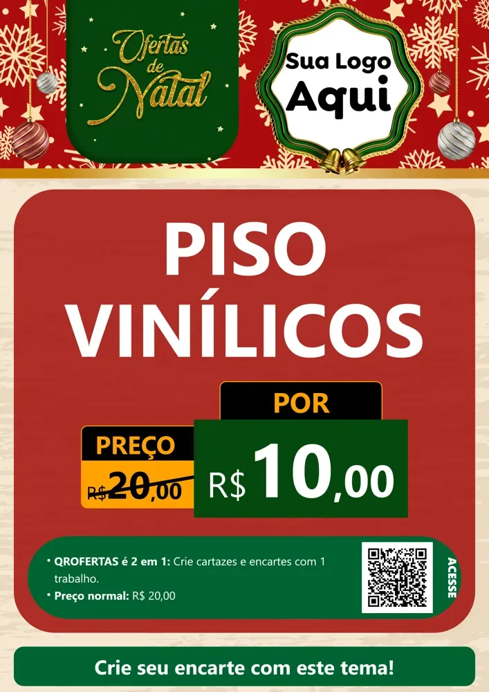 Modelo de Cartaz para Cartaz A4 Vertical com o tema Natal de Ofertas para Material para Construção