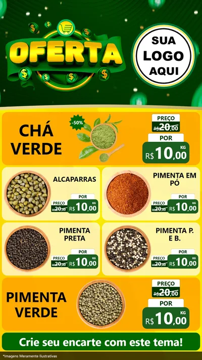 Modelo de TV para TV Vertical com o tema Oferta para Produtos Naturais