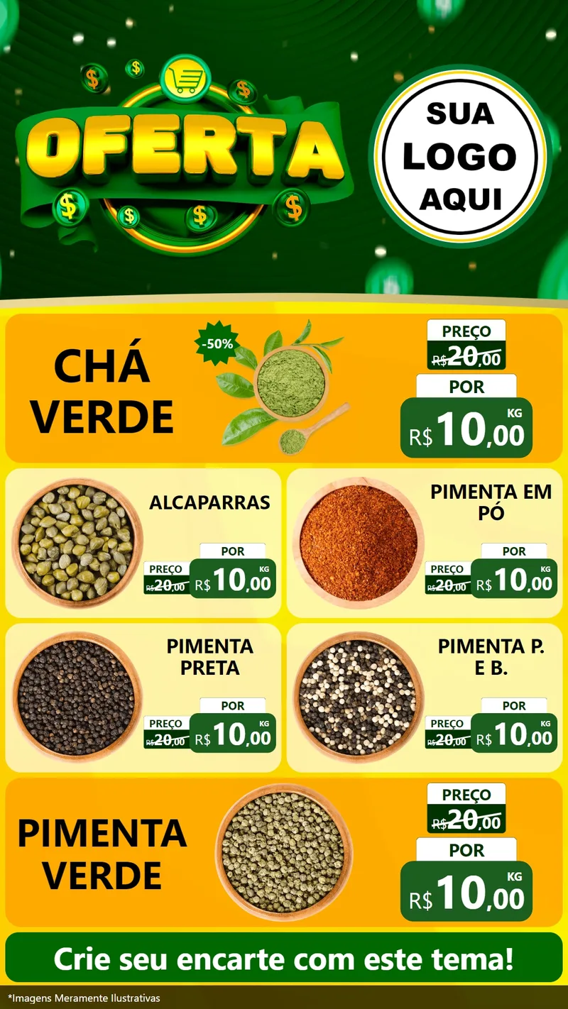 Modelo de TV para TV Vertical com o tema Oferta para Produtos Naturais