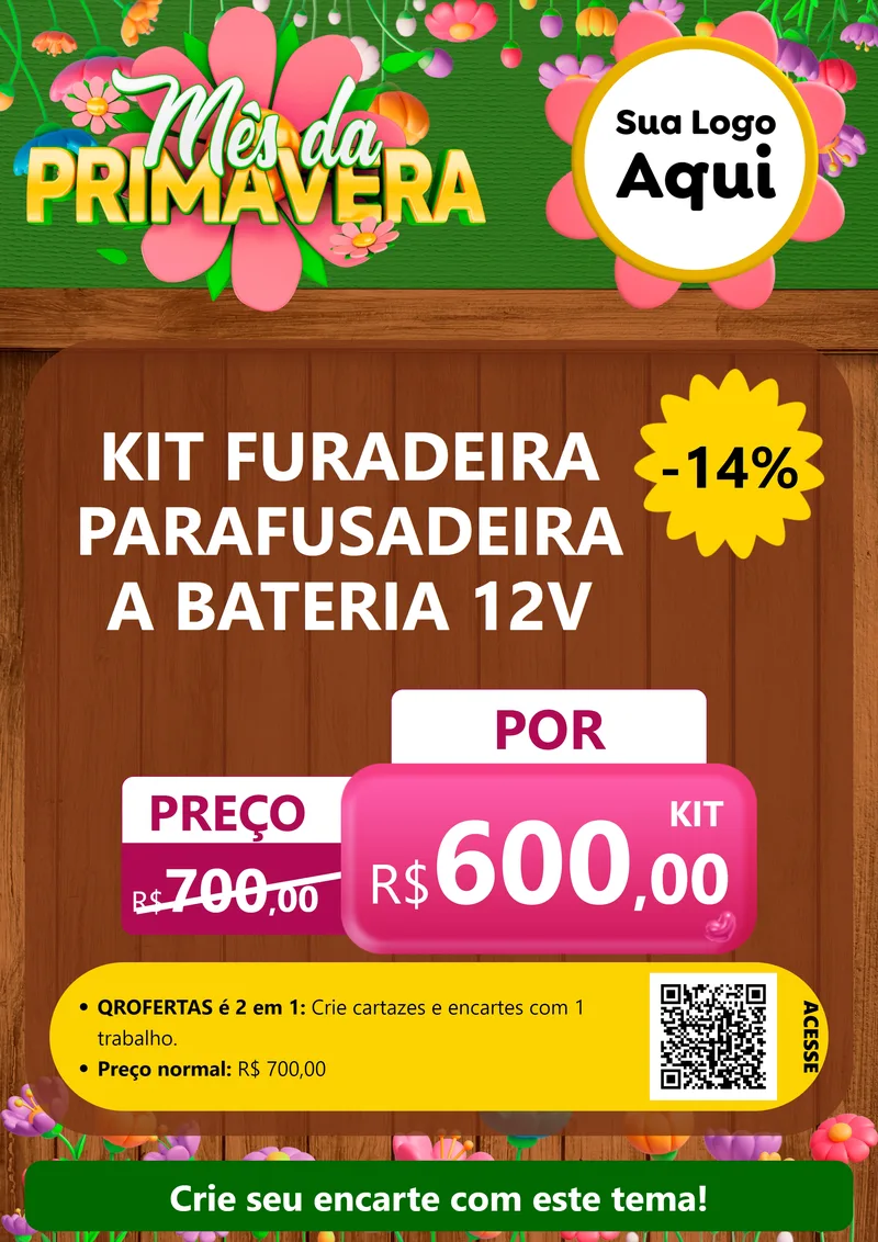 Modelo de Cartaz para Cartaz A4 Vertical com o tema Mês da Primavera para Maquinas e Ferramentas