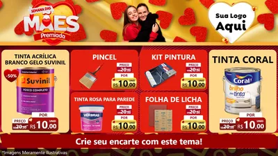 Modelo de TV para TV Horizontal com o tema Semana das Mães Premiada para Tintas e Ferramentas