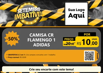 Modelo de Cartaz para Cartaz A4 Horizontal com o tema Setembro Imbatível para Roupas e acessórios
