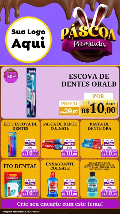 Modelo de Rede Social para Stories com o tema Páscoa Premiada para Higiene Pessoal