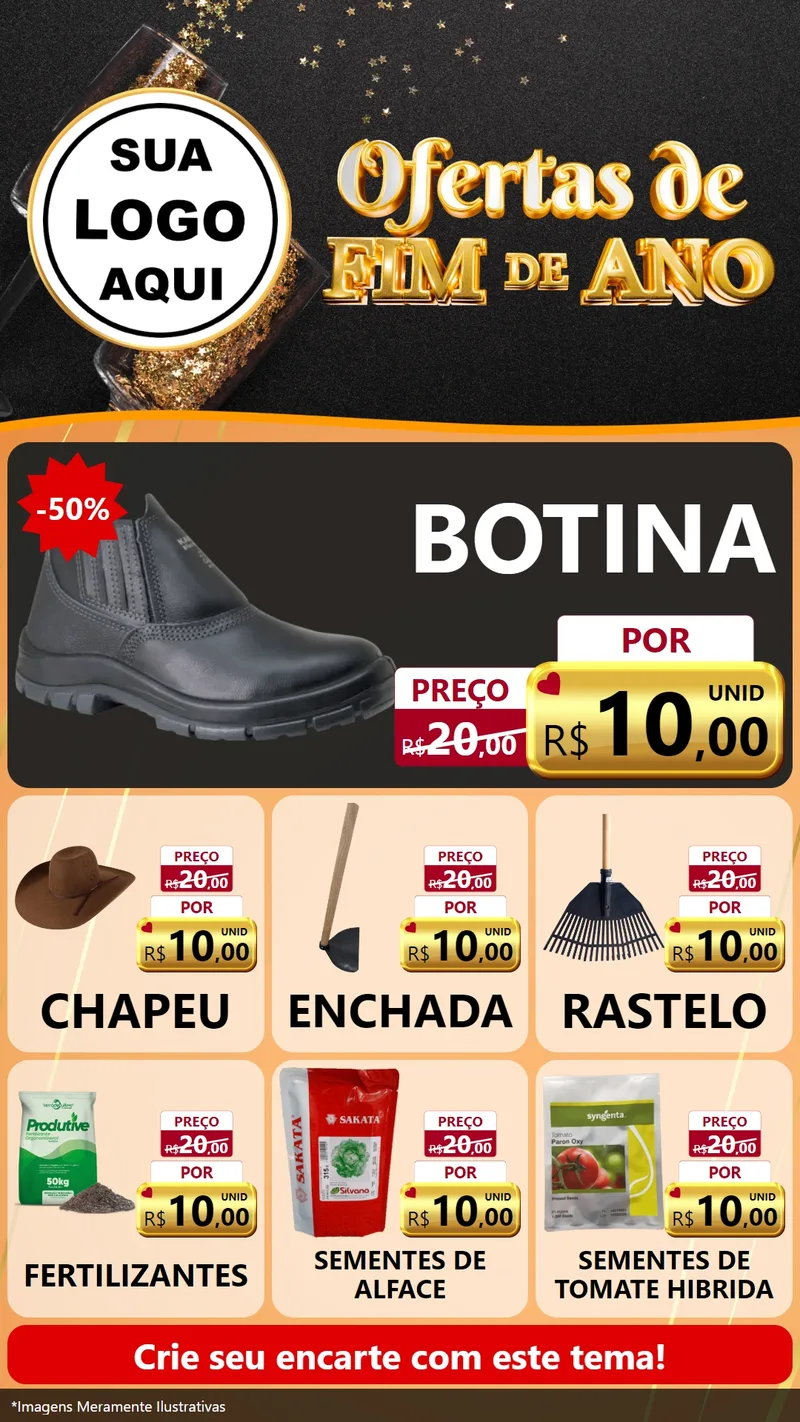 Modelo de Rede Social para Stories com o tema Ofertas de Fim de Ano para Agropecuária