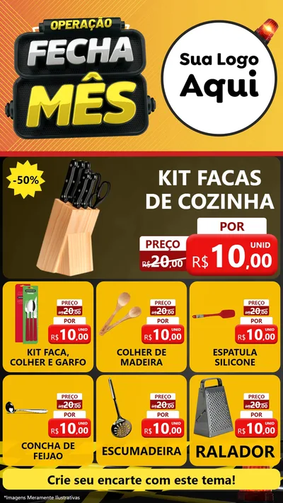 Modelo de Rede Social para Stories com o tema Operação Fecha Mês para Utilidades Domésticas