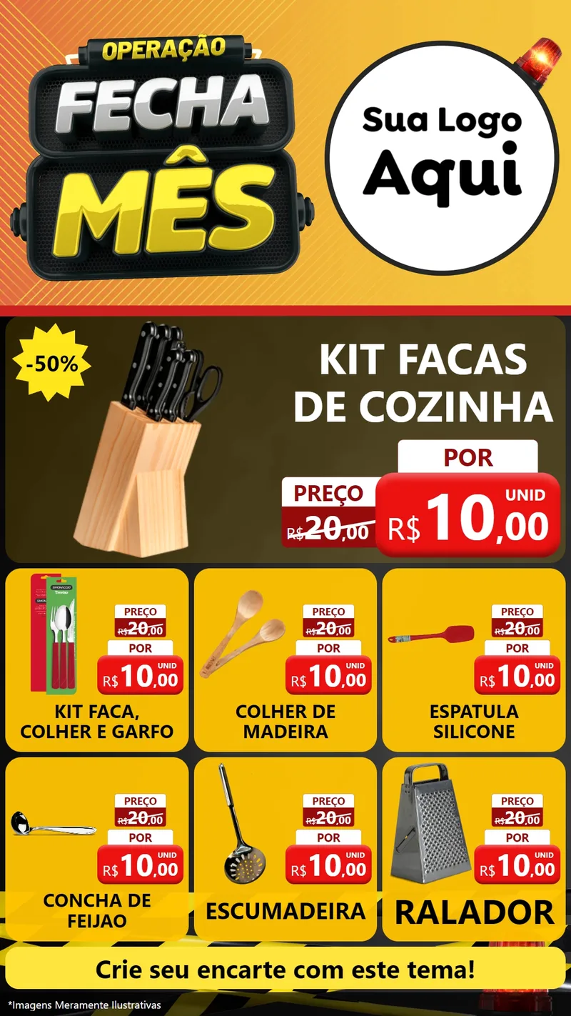 Modelo de Rede Social para Stories com o tema Operação Fecha Mês para Utilidades Domésticas