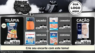 Modelo de TV para TV Horizontal com o tema Black dos Sonhos para Peixaria