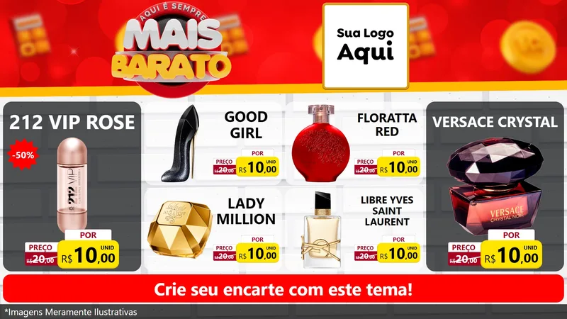 Modelo de TV para TV Horizontal com o tema Mais Barato para Perfumes
